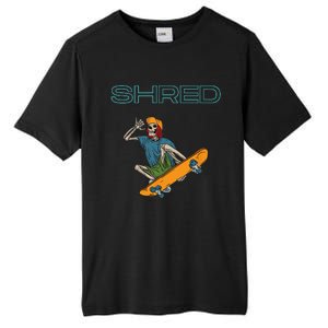 Shred it up with this Skateboard design skeleton ripping up Tall Fusion ChromaSoft Performance T-Shirt