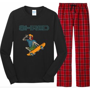 Shred it up with this Skateboard design skeleton ripping up Long Sleeve Pajama Set