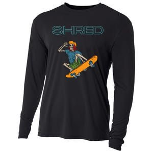 Shred it up with this Skateboard design skeleton ripping up Cooling Performance Long Sleeve Crew