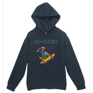 Shred it up with this Skateboard design skeleton ripping up Urban Pullover Hoodie