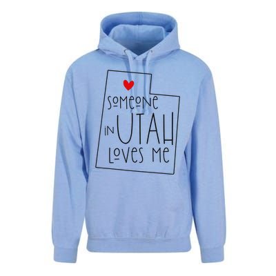 Someone In Utah Loves Me Funny Utah Graphic Design Unisex Surf Hoodie