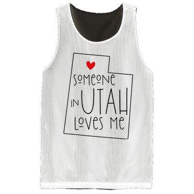 Someone In Utah Loves Me Funny Utah Graphic Design Mesh Reversible Basketball Jersey Tank