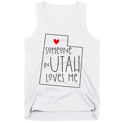 Someone In Utah Loves Me Funny Utah Graphic Design Tank Top