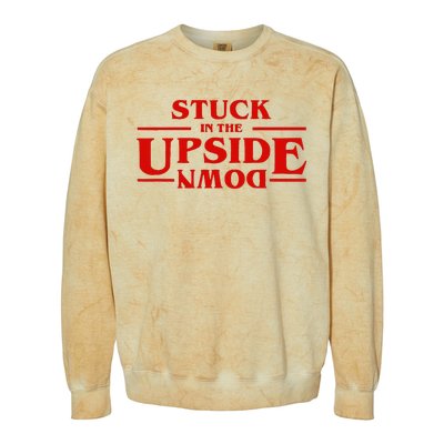 Stuck In Upside Down Colorblast Crewneck Sweatshirt