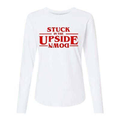 Stuck In Upside Down Womens Cotton Relaxed Long Sleeve T-Shirt