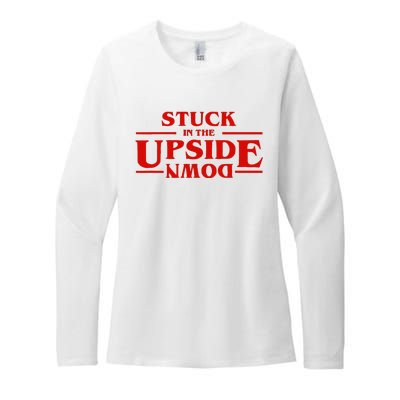 Stuck In Upside Down Womens CVC Long Sleeve Shirt