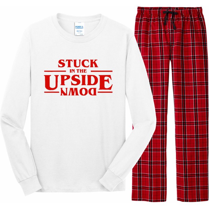 Stuck In Upside Down Long Sleeve Pajama Set