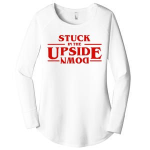 Stuck In Upside Down Women's Perfect Tri Tunic Long Sleeve Shirt