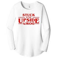 Stuck In Upside Down Women's Perfect Tri Tunic Long Sleeve Shirt