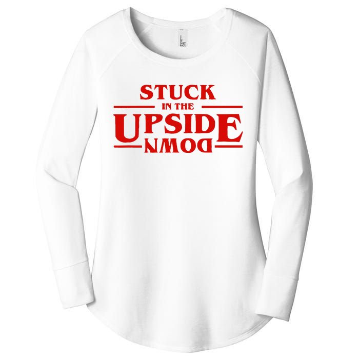 Stuck In Upside Down Women's Perfect Tri Tunic Long Sleeve Shirt