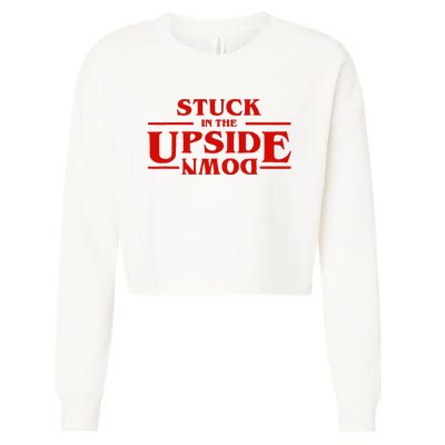 Stuck In Upside Down Cropped Pullover Crew