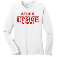 Stuck In Upside Down Ladies Long Sleeve Shirt