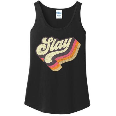 Slay Internet Viral Meme Dank Slang Vintage Style Ladies Essential Tank