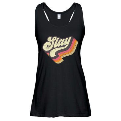 Slay Internet Viral Meme Dank Slang Vintage Style Ladies Essential Flowy Tank