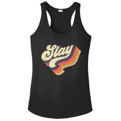 Slay Internet Viral Meme Dank Slang Vintage Style Ladies PosiCharge Competitor Racerback Tank