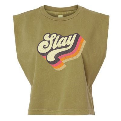 Slay Internet Viral Meme Dank Slang Vintage Style Garment-Dyed Women's Muscle Tee