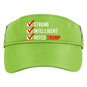 Strong Intelligent Voted Trump Women For Trump Girl Maga Checklist Adult Drive Performance Visor