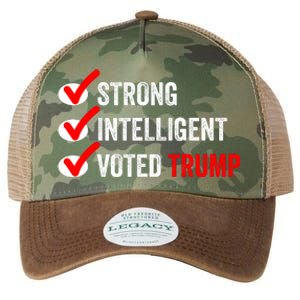 Strong Intelligent Voted Trump Women For Trump Girl Maga Checklist Legacy Tie Dye Trucker Hat