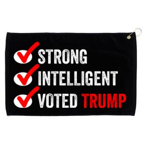 Strong Intelligent Voted Trump Women For Trump Girl Maga Checklist Grommeted Golf Towel