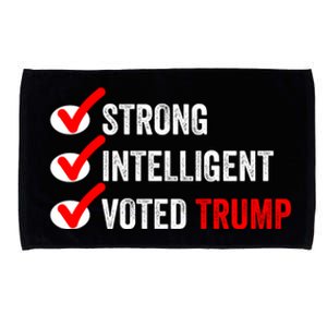 Strong Intelligent Voted Trump Women For Trump Girl Maga Checklist Microfiber Hand Towel