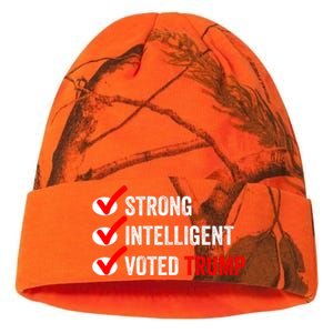 Strong Intelligent Voted Trump Women For Trump Girl Maga Checklist Kati Licensed 12" Camo Beanie