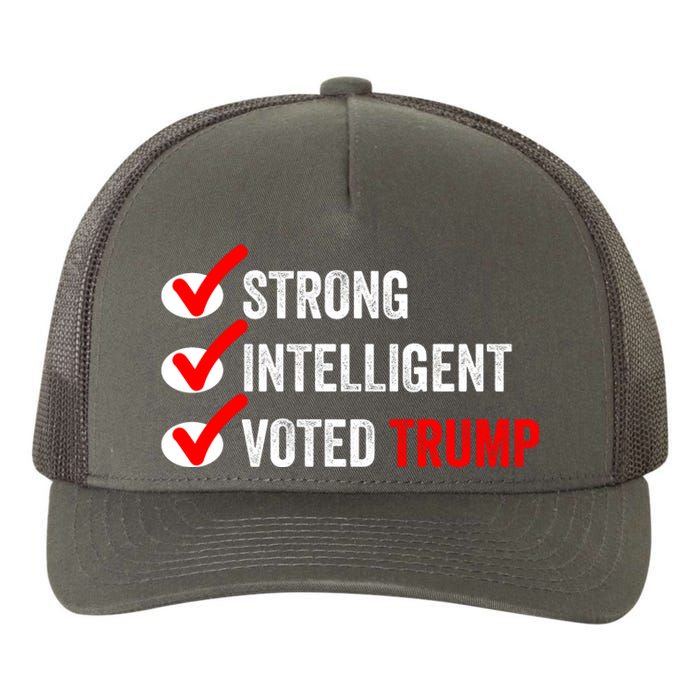 Strong Intelligent Voted Trump Women For Trump Girl Maga Checklist Yupoong Adult 5-Panel Trucker Hat