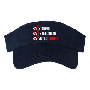 Strong Intelligent Voted Trump Women For Trump Girl Maga Checklist Valucap Bio-Washed Visor