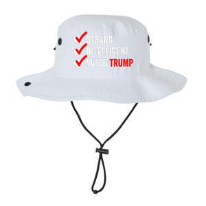 Strong Intelligent Voted Trump Women For Trump Girl Maga Checklist Legacy Cool Fit Booney Bucket Hat