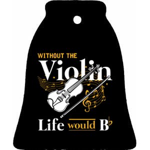 String Instrument Violinist Gift Cello Tee Violin Ceramic Bell Ornament