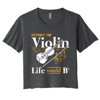 String Instrument Violinist Gift Cello Tee Violin Women's Crop Top Tee