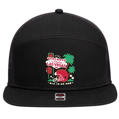 Showtime In Vegas All In On Red 7 Panel Mesh Trucker Snapback Hat