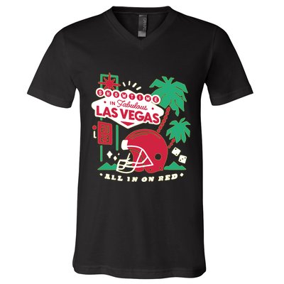 Showtime In Vegas All In On Red V-Neck T-Shirt