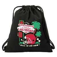 Showtime In Vegas All In On Red Drawstring Bag