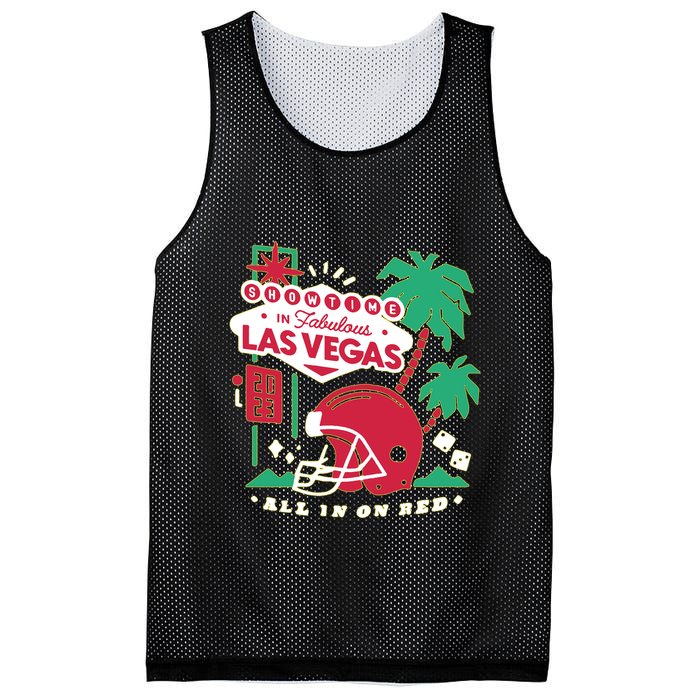 Showtime In Vegas All In On Red Mesh Reversible Basketball Jersey Tank