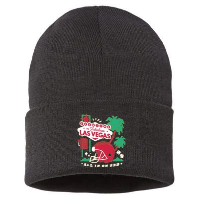 Showtime In Vegas All In On Red Sustainable Knit Beanie