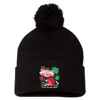 Showtime In Vegas All In On Red Pom Pom 12in Knit Beanie
