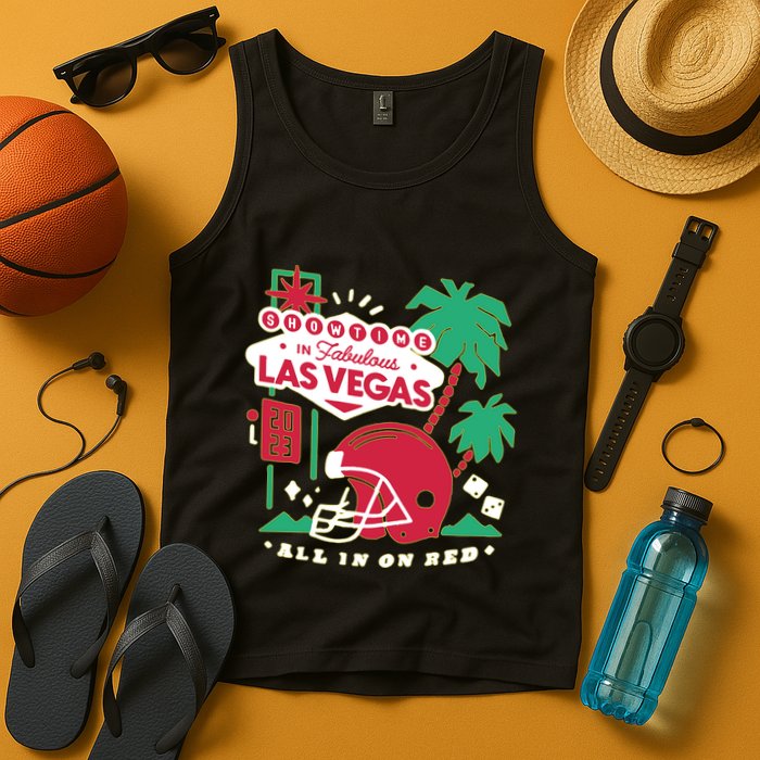 Showtime In Vegas All In On Red Tank Top