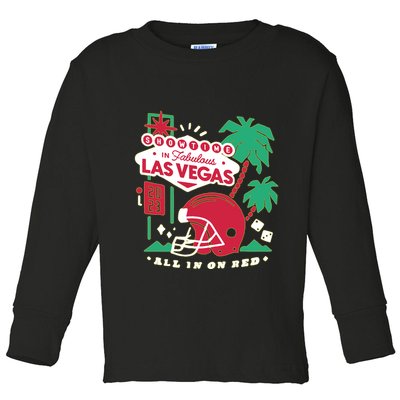 Showtime In Vegas All In On Red Toddler Long Sleeve Shirt