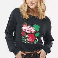 Showtime In Vegas All In On Red Cropped Pullover Crew