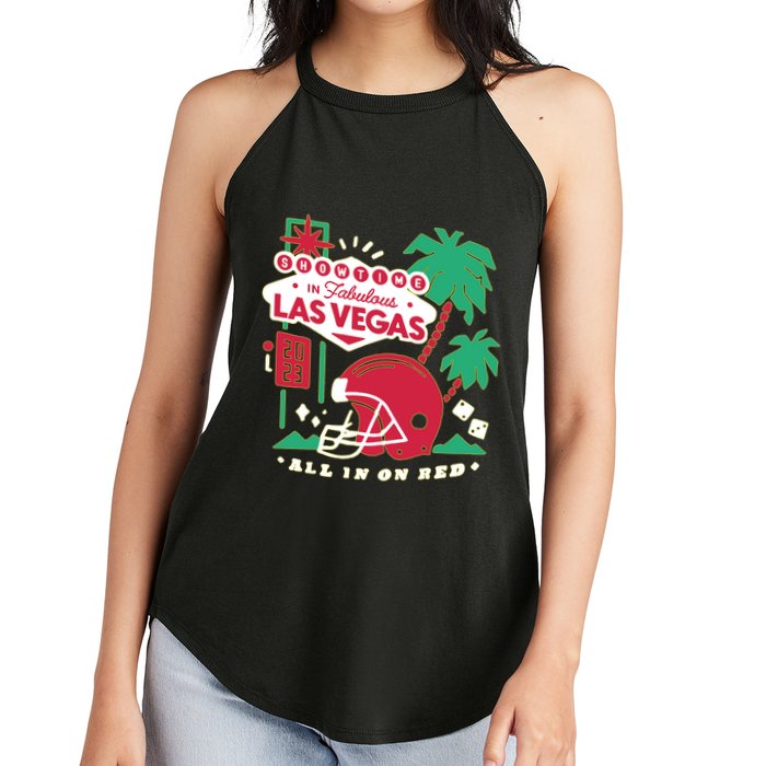 Showtime In Vegas All In On Red Women's Perfect Tri Rocker Tank