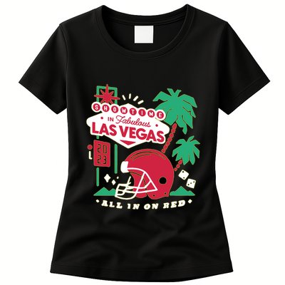 Showtime In Vegas All In On Red Womens T-Shirt