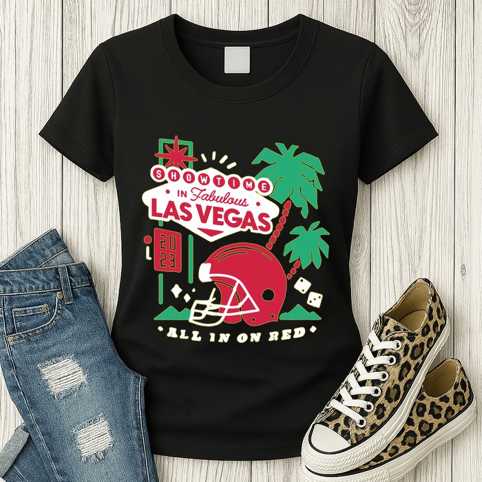 Showtime In Vegas All In On Red Womens T-Shirt