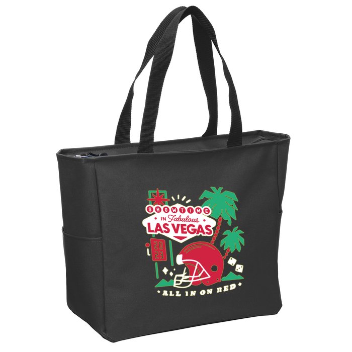 Showtime In Vegas All In On Red Zip Tote Bag