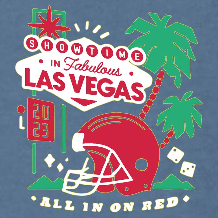 Showtime In Vegas All In On Red Garment-Dyed Sweatshirt