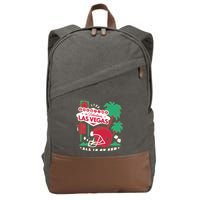 Showtime In Vegas All In On Red Cotton Canvas Backpack