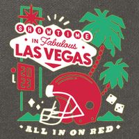 Showtime In Vegas All In On Red Cotton Canvas Backpack