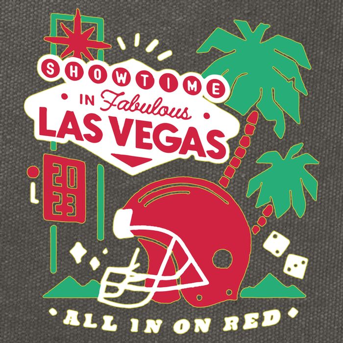Showtime In Vegas All In On Red Cotton Canvas Backpack