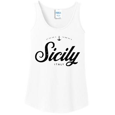 Sicily Italy Vintage Retro Ladies Essential Tank