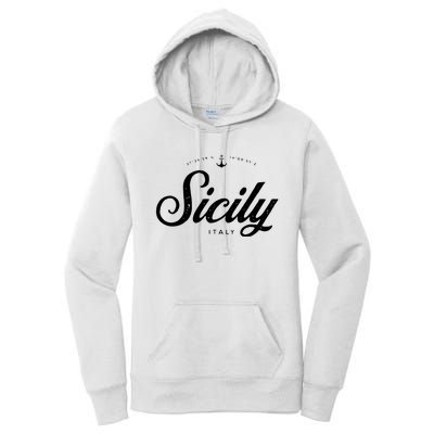 Sicily Italy Vintage Retro Women's Pullover Hoodie