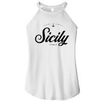 Sicily Italy Vintage Retro Women's Perfect Tri Rocker Tank